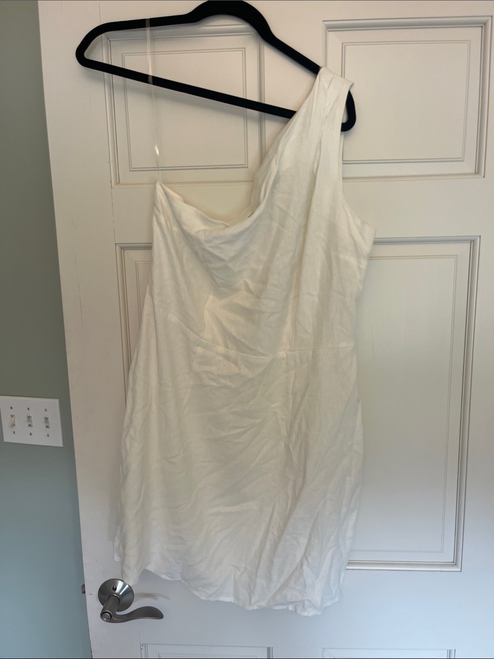 Target White One-Shoulder Cowl Neck Dress